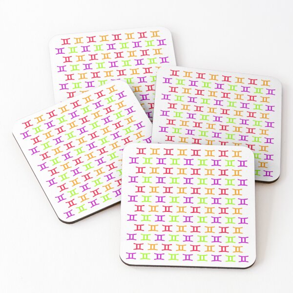 Item preview, Multicolored Gemini sign, astrology zodiac symbol white background designed and sold by Stéphane  Thirion.