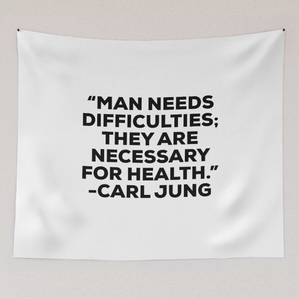 Item preview, Carl Jung Difficulties Quote designed and sold by HalpinDesign.
