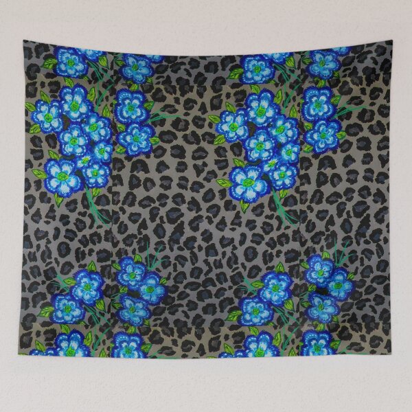 Item preview, Snow leopard floral print designed and sold by dawnsiegler.
