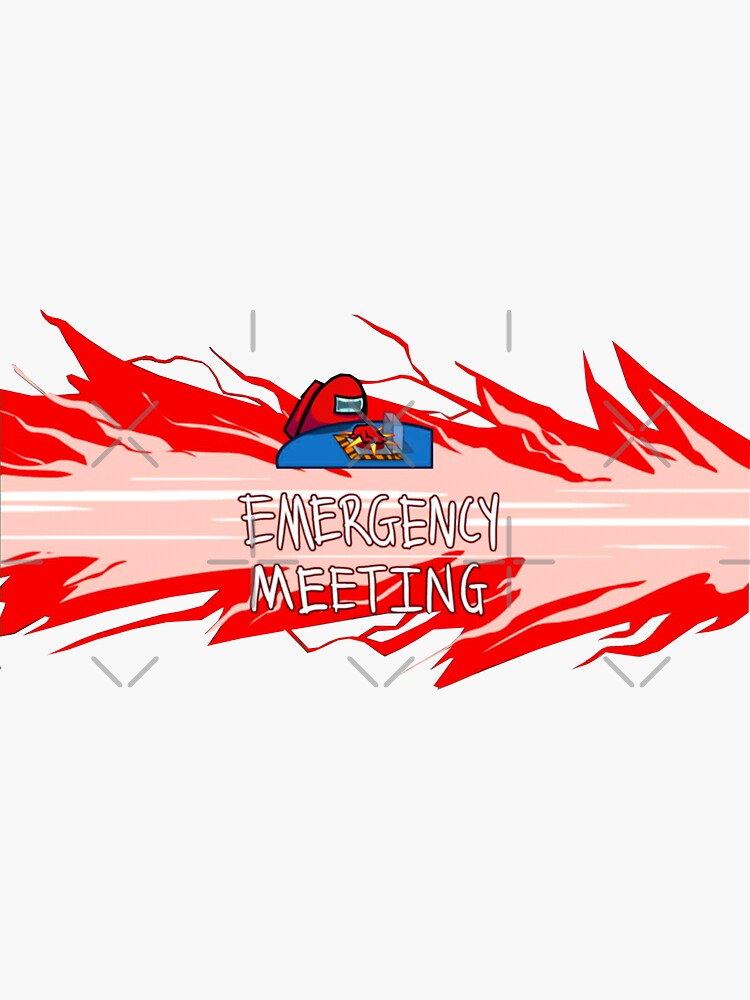 "Among Us - Emergency Meeting" Sticker by WeirdAndBizarre | Redbubble