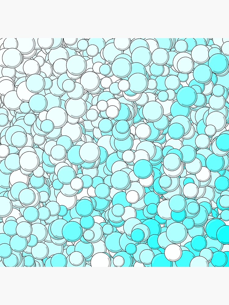 Thumbnail 5 of 5, Coasters (Set of 4), Turquoise and White Bubbles designed and sold by MathenaArt.