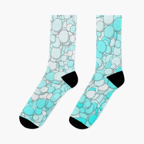 Item preview, Turquoise and White Bubbles designed and sold by MathenaArt.