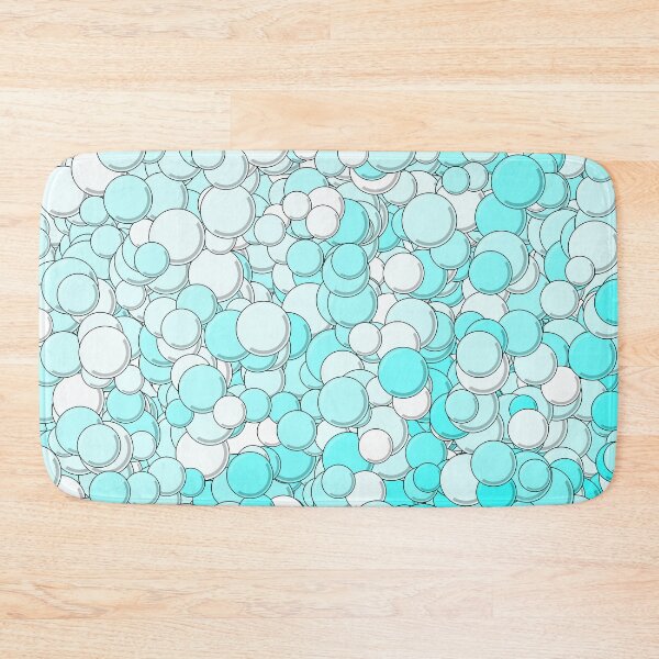 Item preview, Turquoise and White Bubbles designed and sold by MathenaArt.
