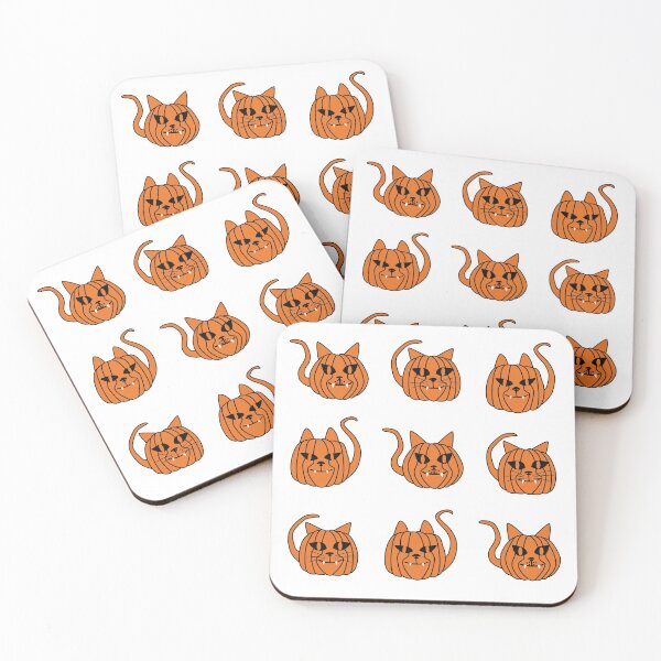 Item preview, Herd of Halloween purrkins. Cat shaped pumpkins. designed and sold by ReluctantChickn.