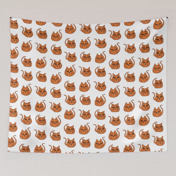 Item preview, Herd of Halloween purrkins. Cat shaped pumpkins. designed and sold by ReluctantChickn.