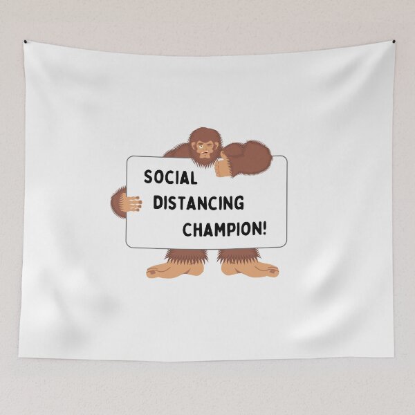 Item preview, Funny Bigfoot social distancing champion designed and sold by ShopSpot.