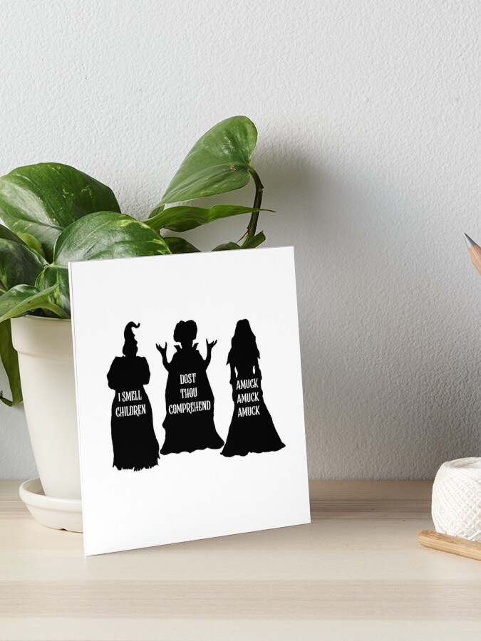 Hocus Pocus Inspired Graphic Novel Style and Silhouette Iconic Quotes  Sticker for Sale by Marianne Paluso