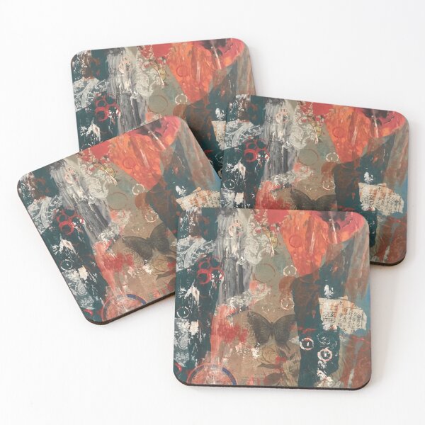 Item preview, Mother Mary - Teal and Vermillion Mixed Media designed and sold by Angela  Swanson.