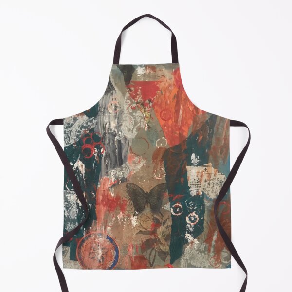 Item preview, Mother Mary - Teal and Vermillion Mixed Media designed and sold by Angela Swanson.
