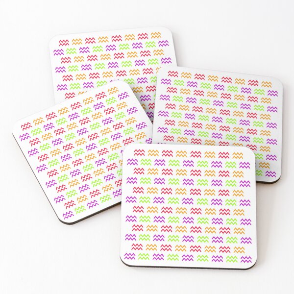 Item preview, Multicolored Aquarius astrological sign, zodiac symbol white background designed and sold by Stéphane  Thirion.