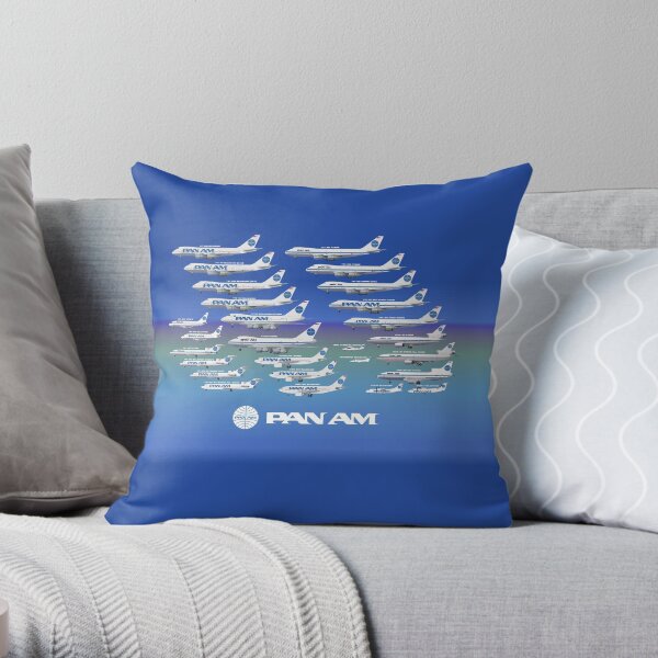 Pan Am fleet between 1980-1991 Throw Pillow