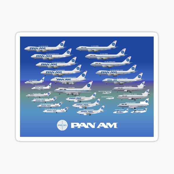 Pan Am fleet between 1980-1991 Sticker