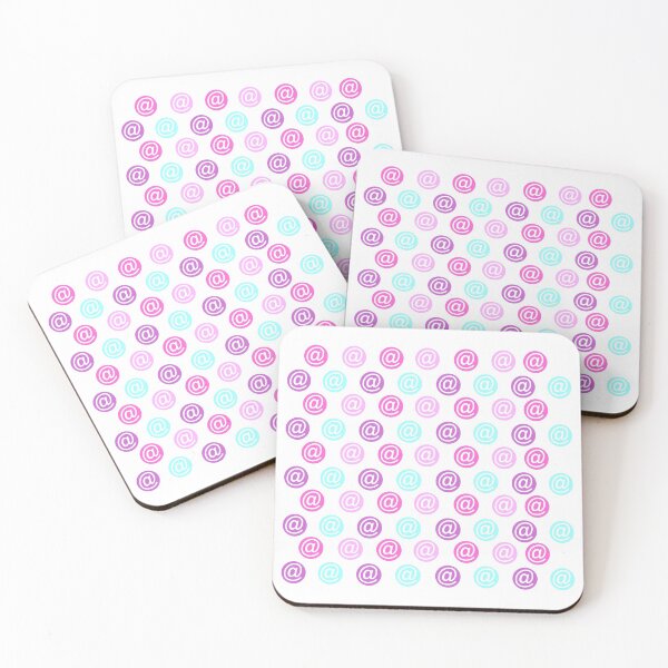 Item preview, Email pattern @ purple ert blue (symbol, sign) white background designed and sold by Stéphane  Thirion.