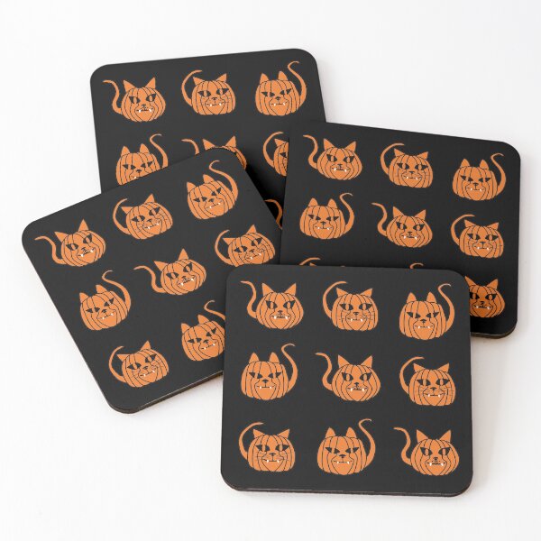 Item preview, Herd of Halloween purrkins. Cat shaped pumpkins. designed and sold by ReluctantChickn.