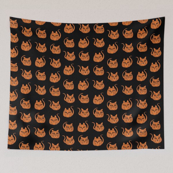 Item preview, Herd of Halloween purrkins. Cat shaped pumpkins. designed and sold by ReluctantChickn.