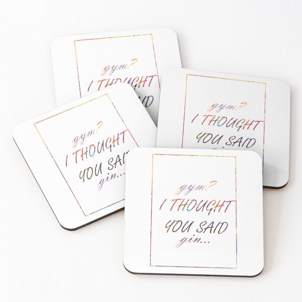 Item preview, Gym I Thought You Said Gin Quote Art Design Inspir designed and sold by vividpixelusa.