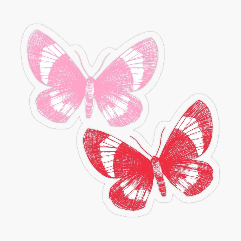 Pink Butterfly stickers *aesthetic* Sticker for Sale by EmmaGSheehan