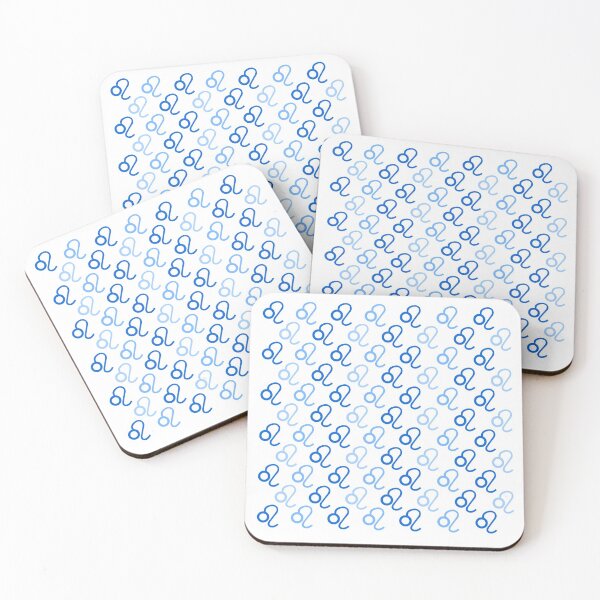 Item preview, Blue Lion Sign Pattern, Zodiac Symbol White Background designed and sold by Stéphane  Thirion.