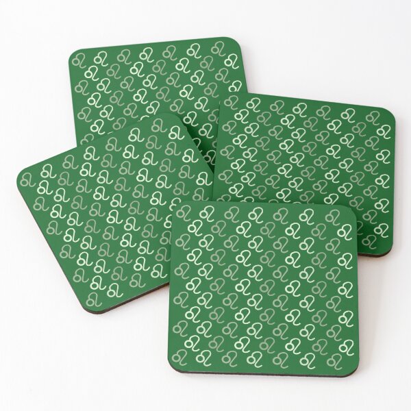 Item preview, Green lion sign pattern, zodiac symbol green background designed and sold by Stéphane  Thirion.