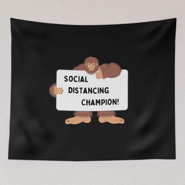 Item preview, Funny Bigfoot social distancing champion designed and sold by ShopSpot.