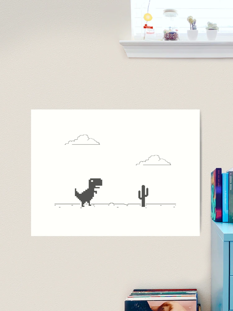 Offline T-Rex Game - Google Dino Run Art Print for Sale by Livity