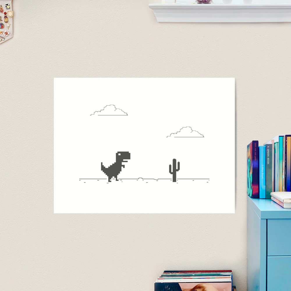 Google Offline Dinosaur Game Art Board Print for Sale by