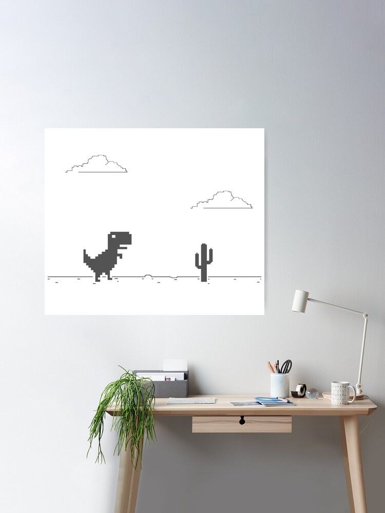 Offline T-Rex Game - Google Dino Run | Art Board Print