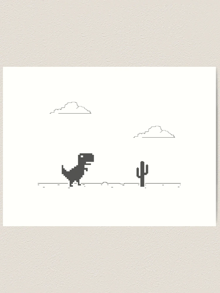 Offline Dinosaur Game Art Print by Artwork2