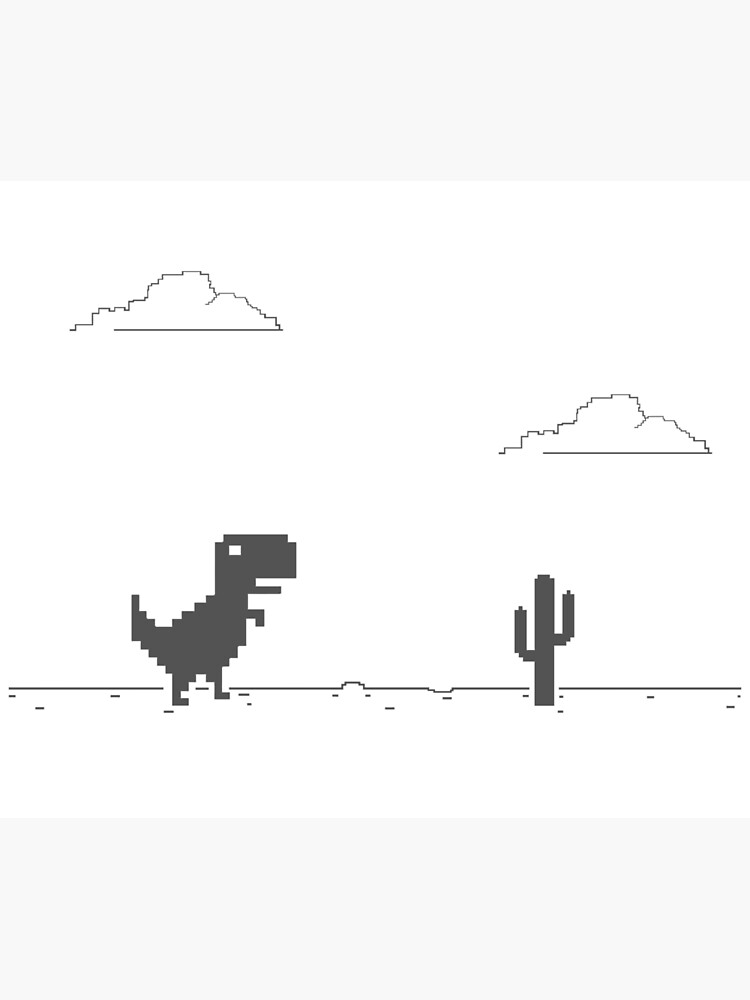 Offline T-Rex Game - Google Dino Run Greeting Card for Sale by Livity