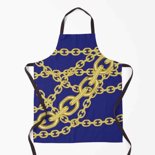 Item preview, A 90s typicol element gold chains on blue designed and sold by Aura-E.