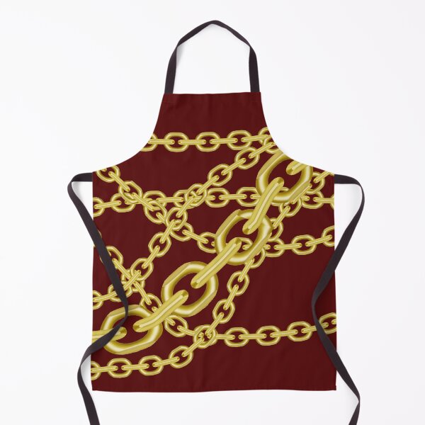 Item preview, A 90s typicol element gold chains on dark red designed and sold by Aura-E.