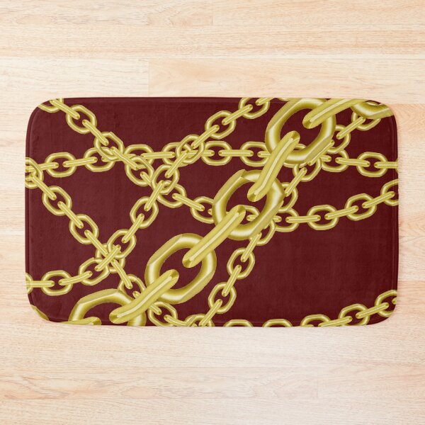 Item preview, A 90s typicol element gold chains on dark red designed and sold by Aura-E.