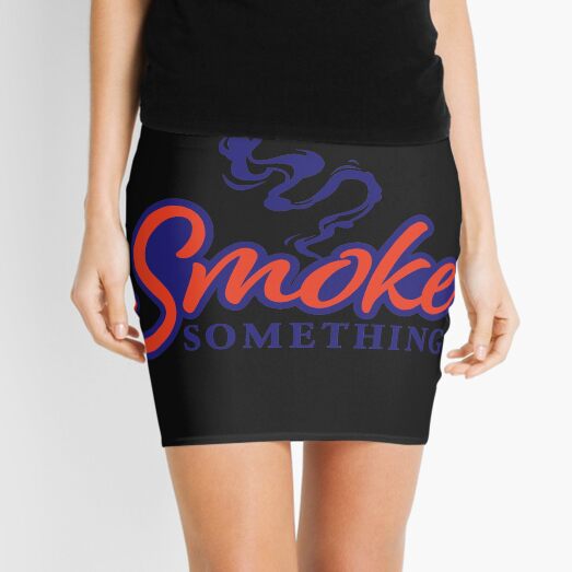 Fun BBQ Design- Smoke Something Meat Smokers T-shirt Mini Skirt