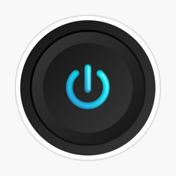 "Power Button" Sticker for Sale by ummwhoo Redbubble