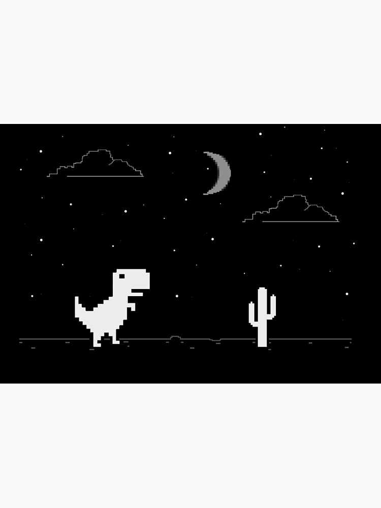 Night Offline T-Rex Game - Google Dino Run Hardcover Journal for