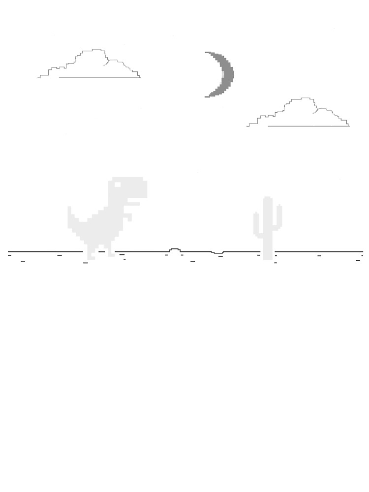 Google Offline Dinosaur Game - Trex Runner Poster for Sale by DannyAndCo