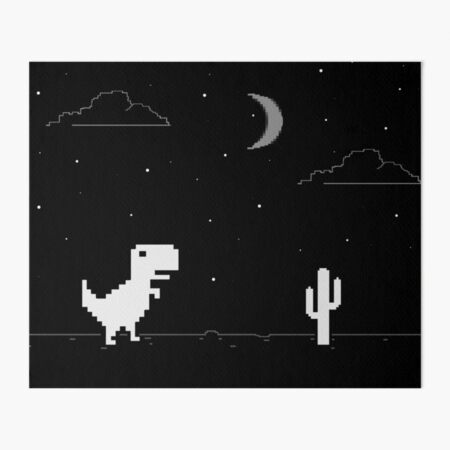 Offline T-Rex Game - Google Dino Run Art Print for Sale by Livity