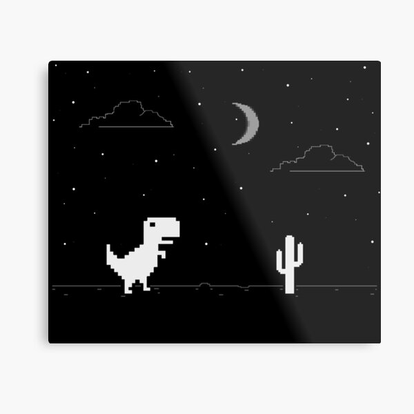 Google Offline Dinosaur Game | Metal Print