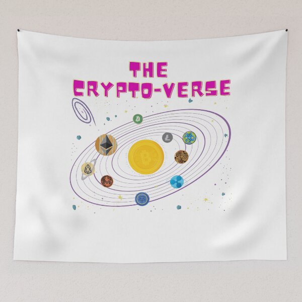 Item preview, The Crypto-verse, Bitcoin Space, Cryptocurrency Galaxy designed and sold by WinningUniverse.