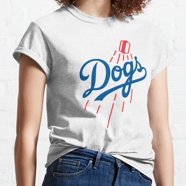 Los Angeles Dodgers Homerun Long Sleeve T-Shirt Womens Bleacher Blue 47  Brand - Detroit Game Gear