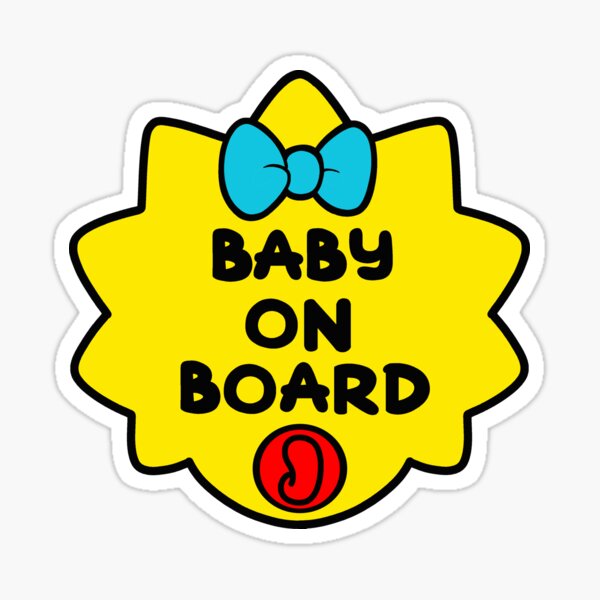 SuperKid Car Sign Like Baby/Child On Board Bright Blue yellow & red 