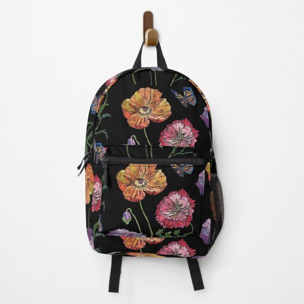 Vista previa del artículo con la obra «Bonitas amapolas acuarela sobre negro», diseñado y vendido por Sarah  Rajkotwala.