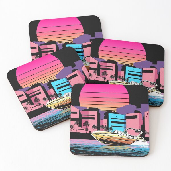 Item preview, 80s Miami vaporwave Sunset Florida designed and sold by Radarek1989.