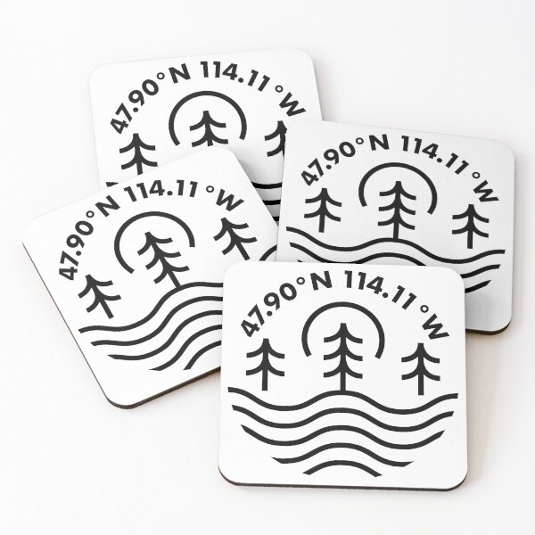 Item preview, Flathead Lake Coordinates designed and sold by HalpinDesign.