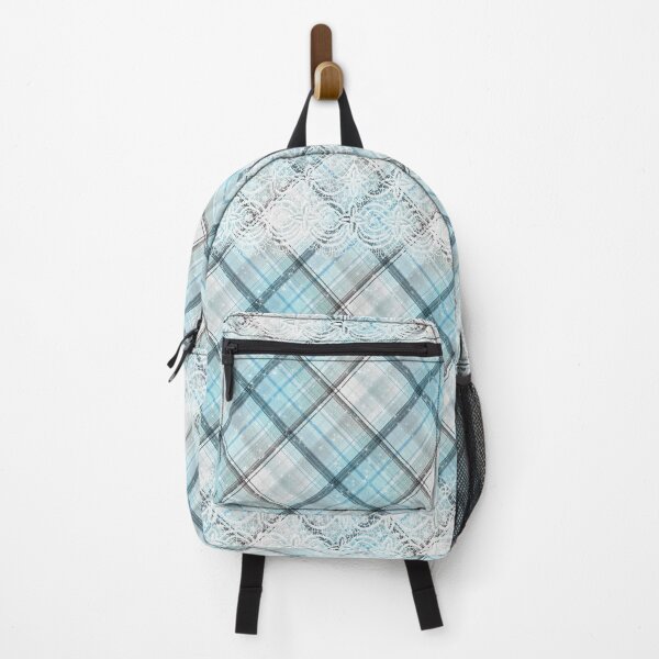 Item preview, Kawaii Pastel Plaid Ice Blue and White Lace Tartan Pattern Scottish Frozen Elsa designed and sold by Jolly-Yosei.