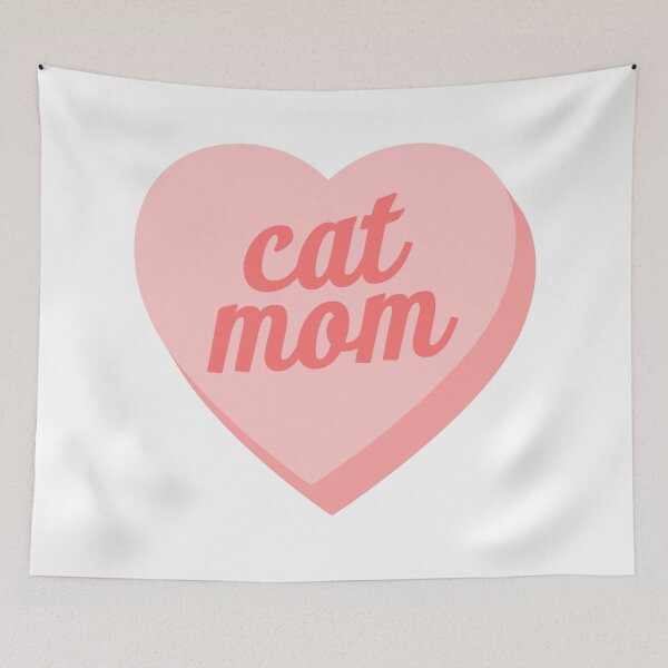 Item preview, Cat Mom Candy Heart Pink designed and sold by modeoftravel.