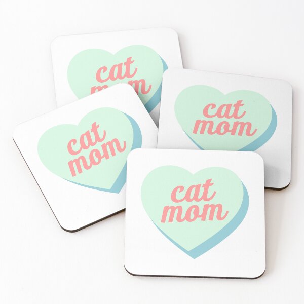 Item preview, Cat Mom Candy Heart Green designed and sold by modeoftravel.