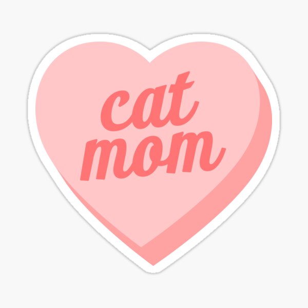 Item preview, Cat Mom Candy Heart Pink designed and sold by modeoftravel.