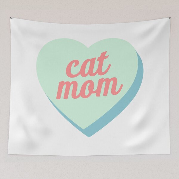 Item preview, Cat Mom Candy Heart Green designed and sold by modeoftravel.