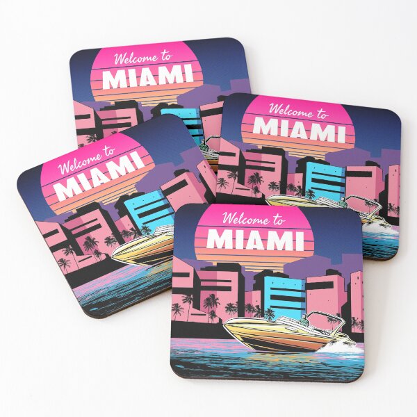 Item preview, 80s Miami vaporwave Sunset Florida designed and sold by Radarek1989.